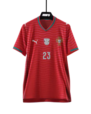 Maillot Vintage Portugal : Jersey De Foot Officiel - Années 90/00 - Taille Unique