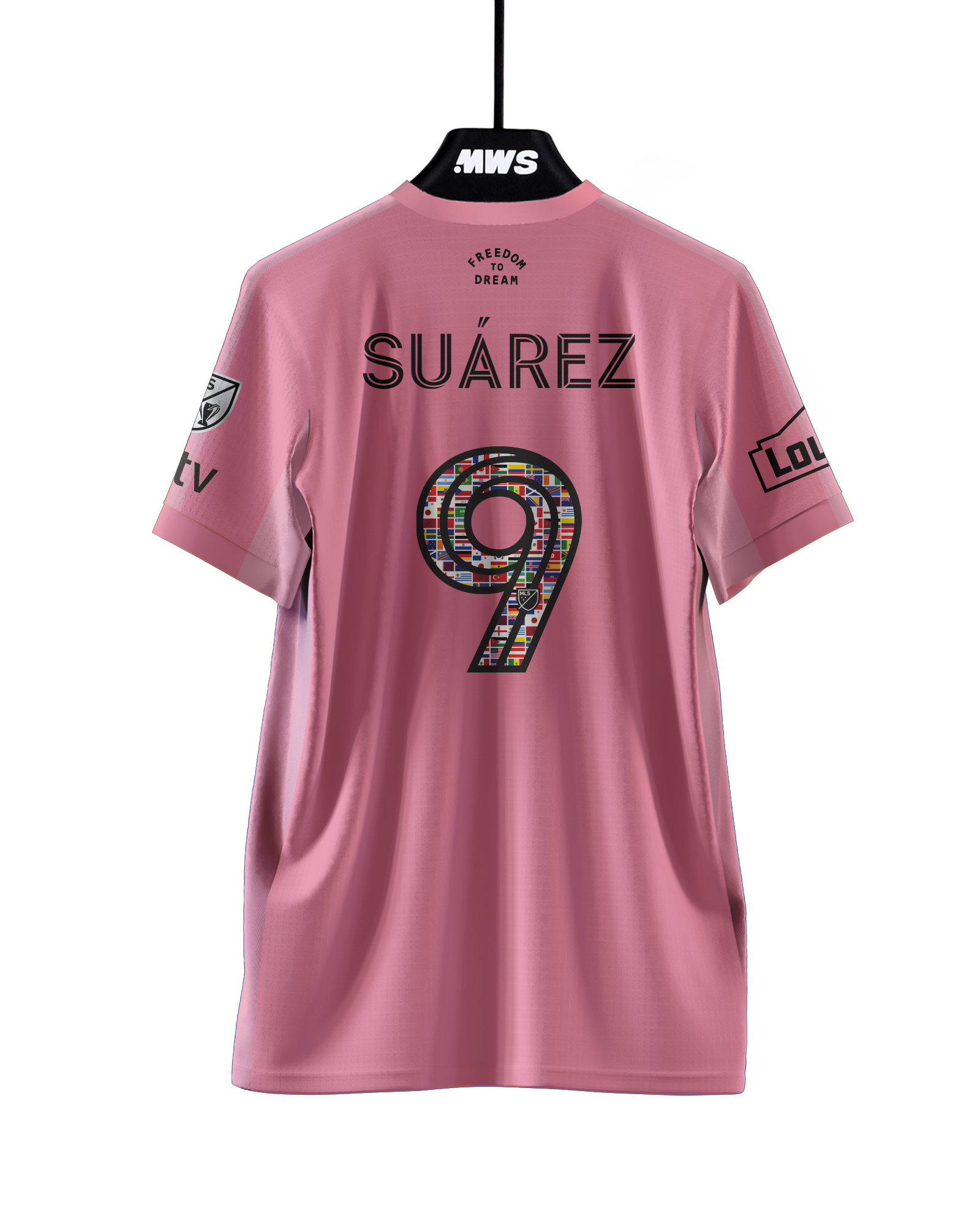 SUAREZ ピンク 男性用Mサイズ サイクルジャージ Luis Suárez | Inter Miami CF - Philadelphia Union | MatchWornShirt