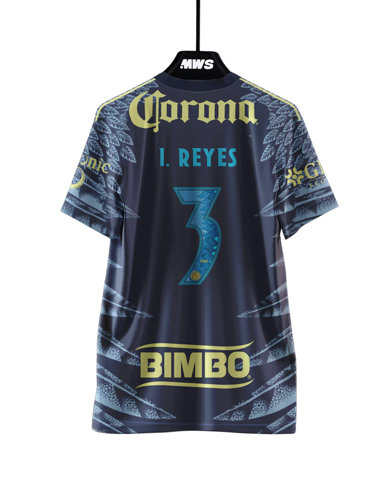 来自Club América的Israel Reyes Romero球衣