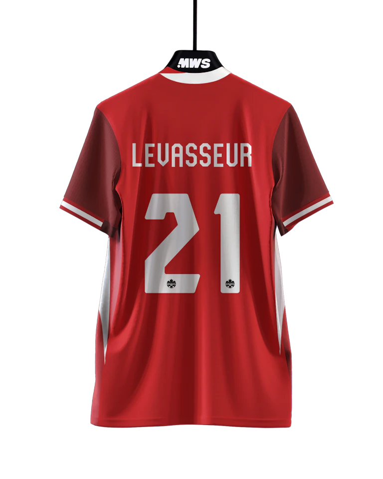 Canada Women's Soccer 팀의 Marie Levasseur 셔츠