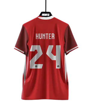 来自Canada Women's Soccer的Kaylee Hunter球衣