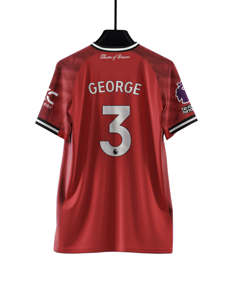 Gabrielle George Manchester United shirt