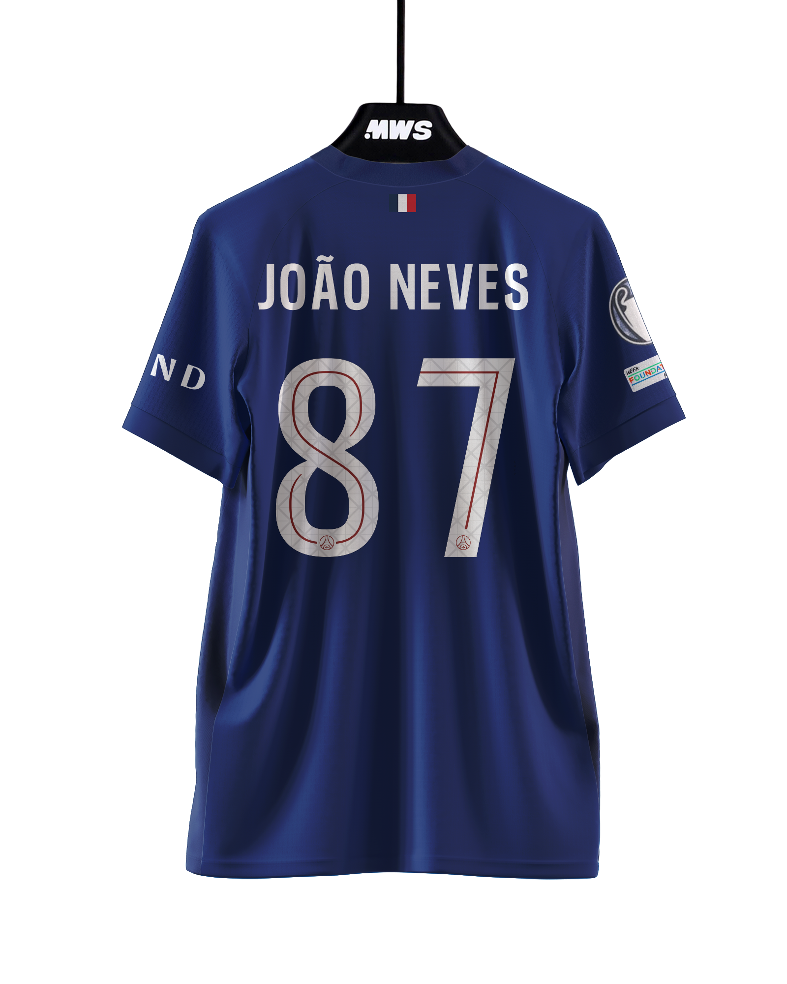 João Neves | Paris Saint Germain - Arsenal | MatchWornShirt