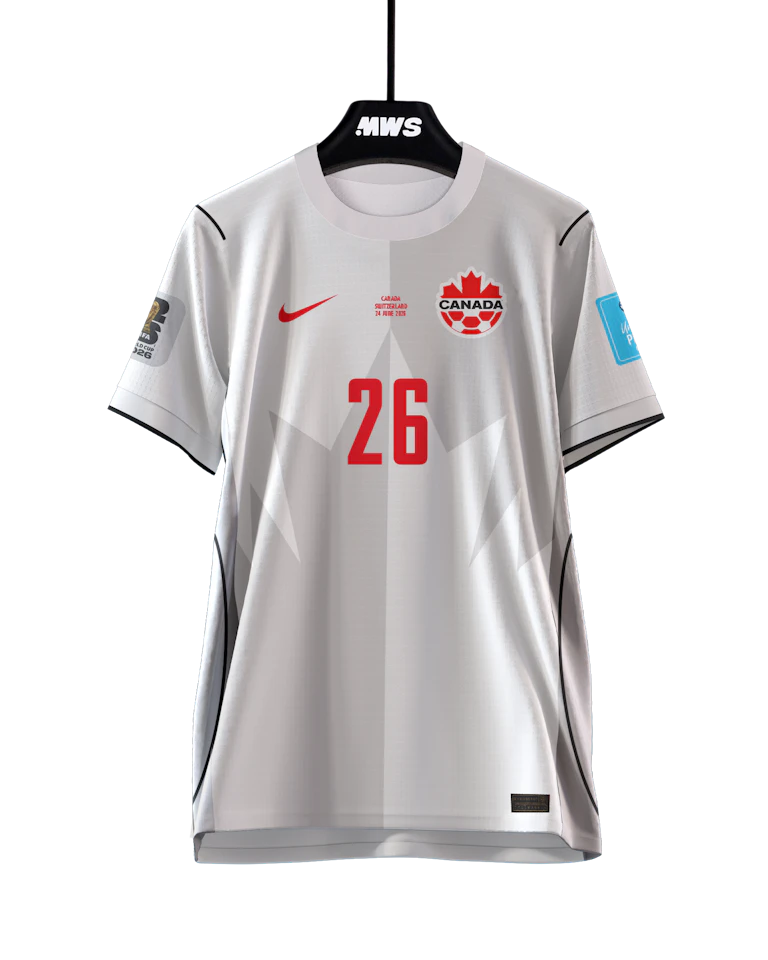 Jayden Nelson | Switzerland - Canada | MatchWornShirt Jayden Nelson | Switzerland - Canada | MatchWornShirt