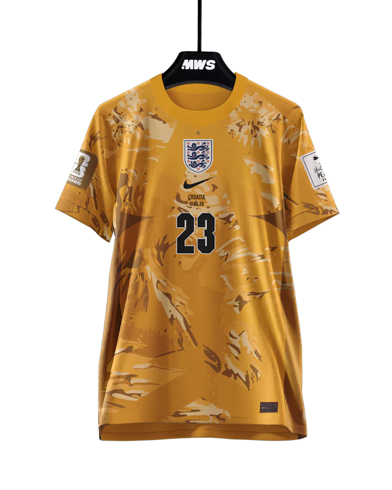 マンチェスター・ユナイテッド ゴールドシャツ James Trafford | England - Croatia | MatchWornShirt