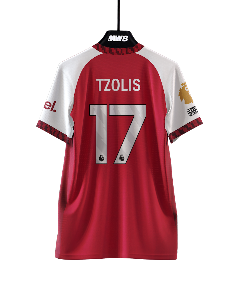 TZOLIS 17 ユニフォーム　アーセナル Christos Tzolis | Arsenal - Chelsea | MatchWornShirt