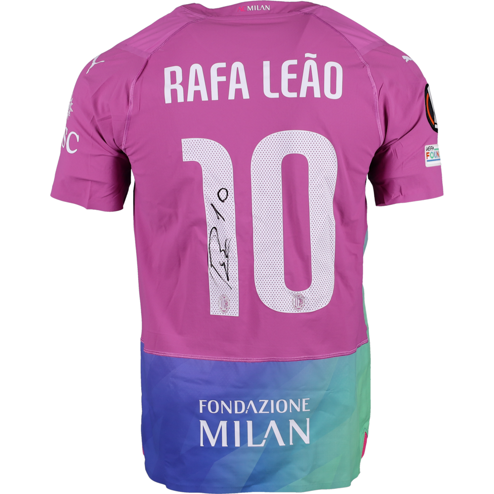 Rafael Leão | Milan | Slavia Praha - AC Milan | MatchWornShirt