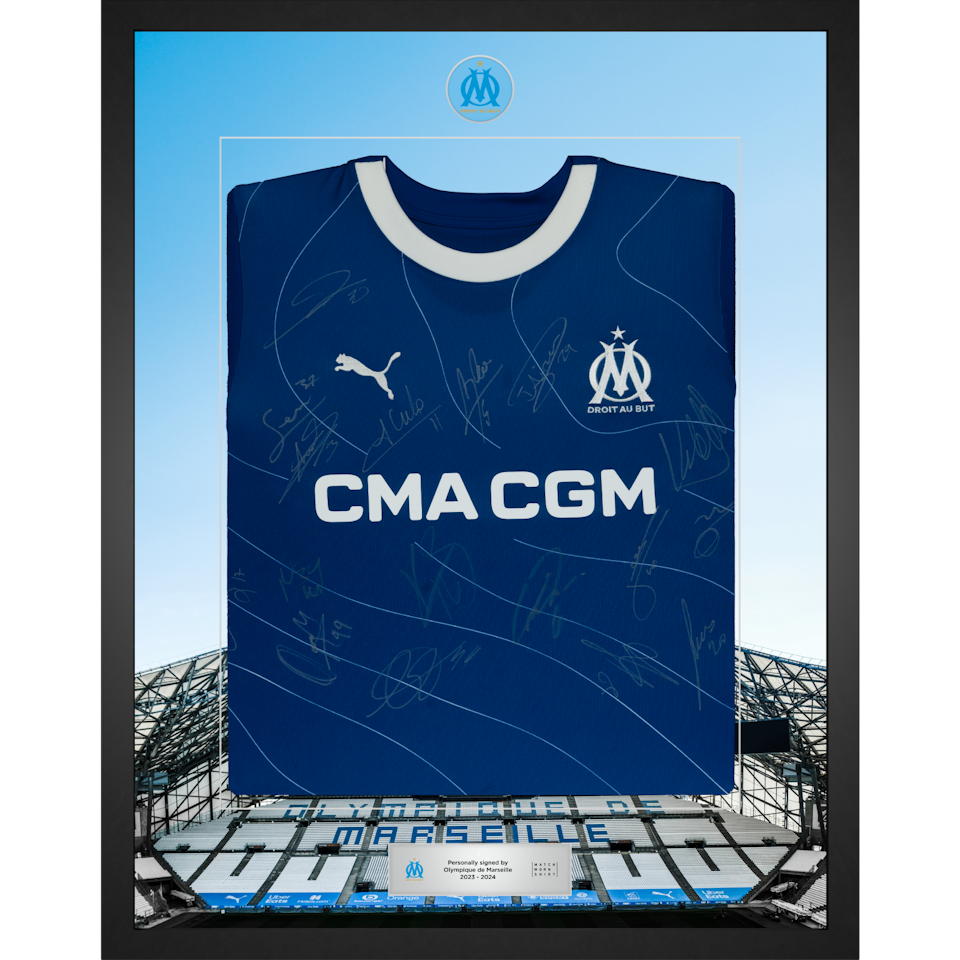 Limited Edition Framed Squad Signed Shirt | Olympique de Marseille