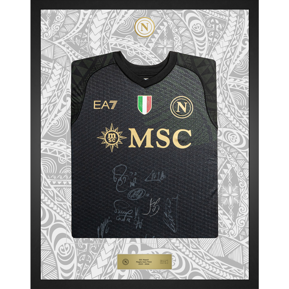 Limited Edition Framed Squad Signed Shirt | Napoli 