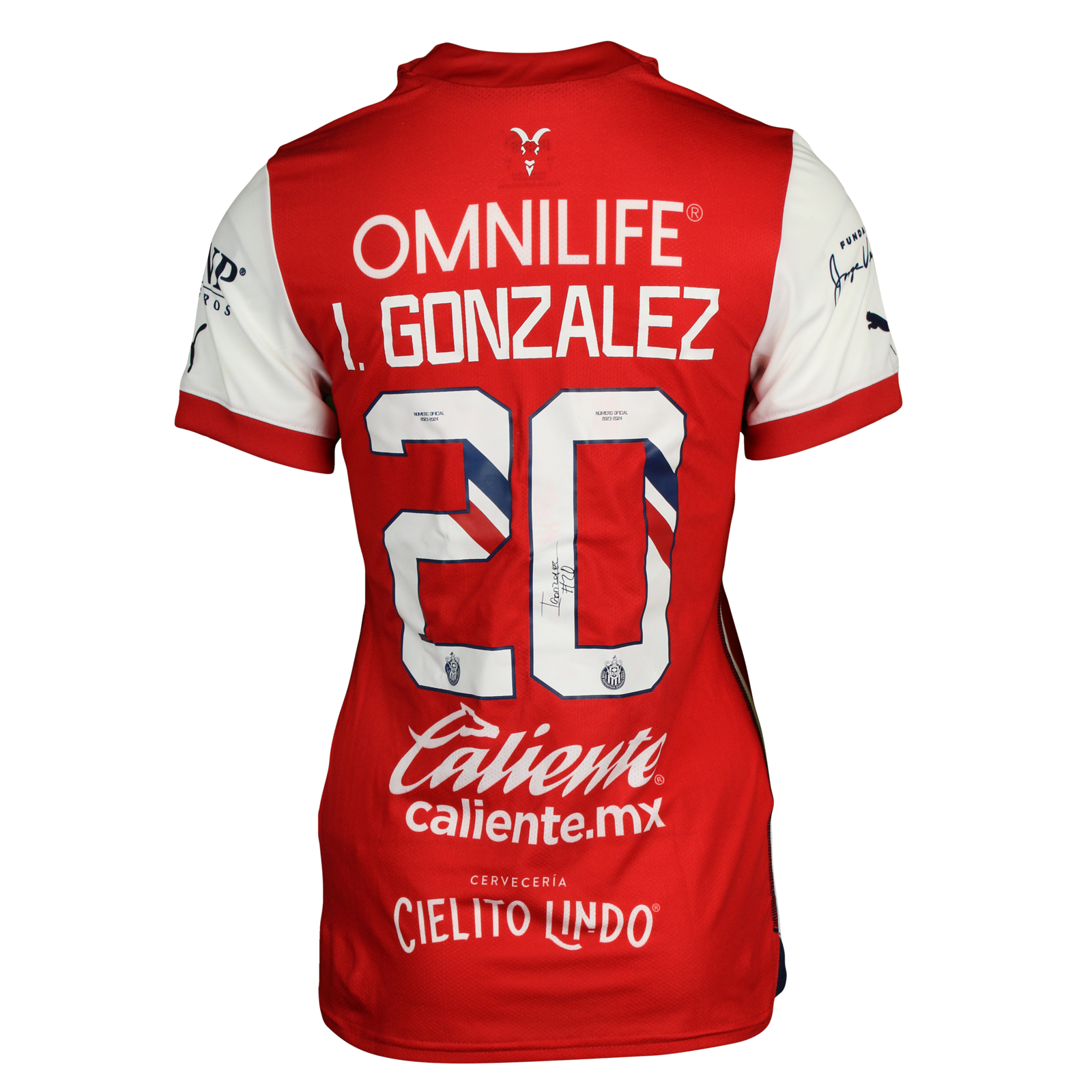 サッカーユニフォームGuadalajara Women Ivonne Gonzalez | Guadalajara Women | MatchWornShirt