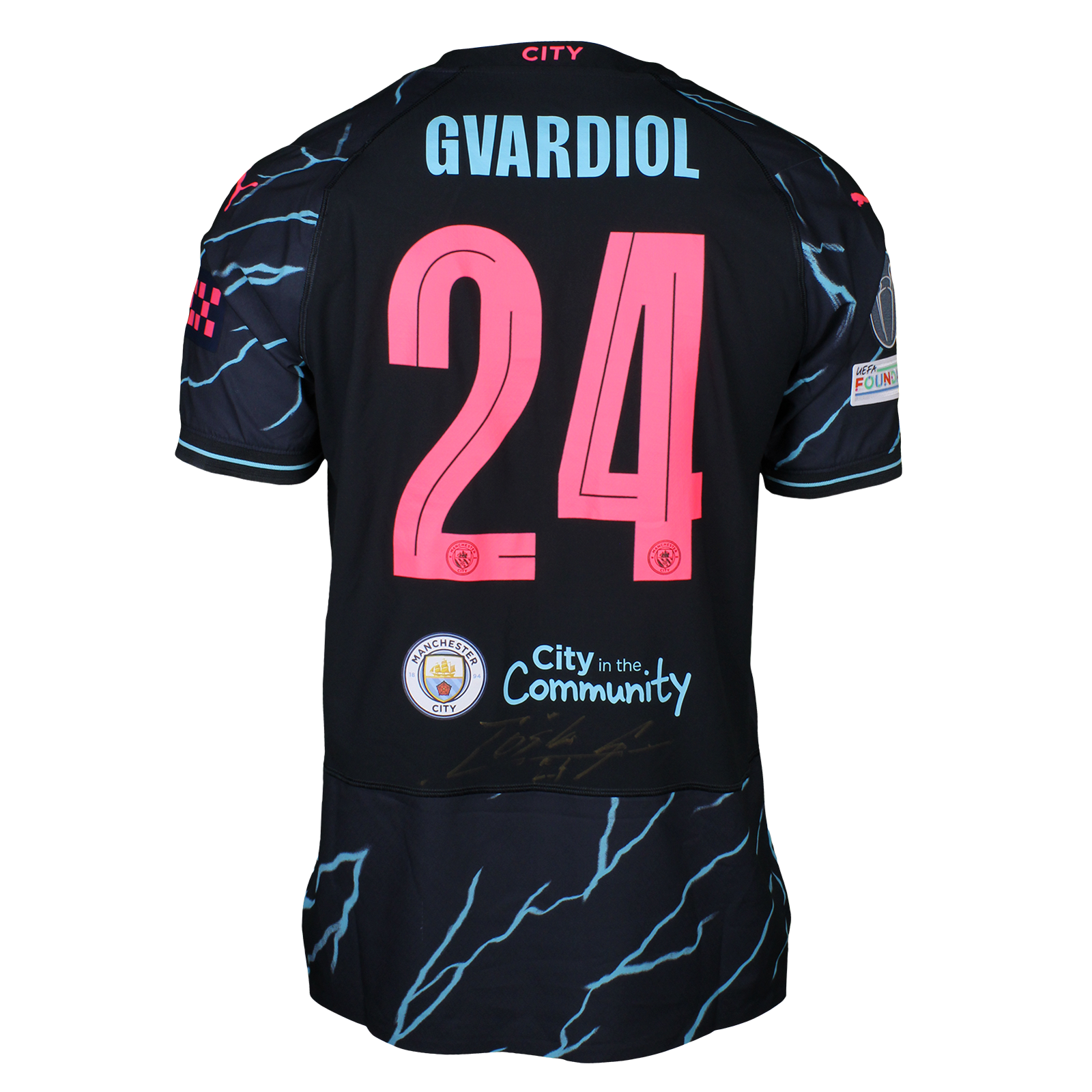 Manchester City GVARDIOL 24 新品未使用タグ付き Joško Gvardiol | MatchWornShirt