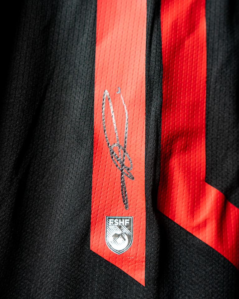 Nedim Bajrami Albania shirt
