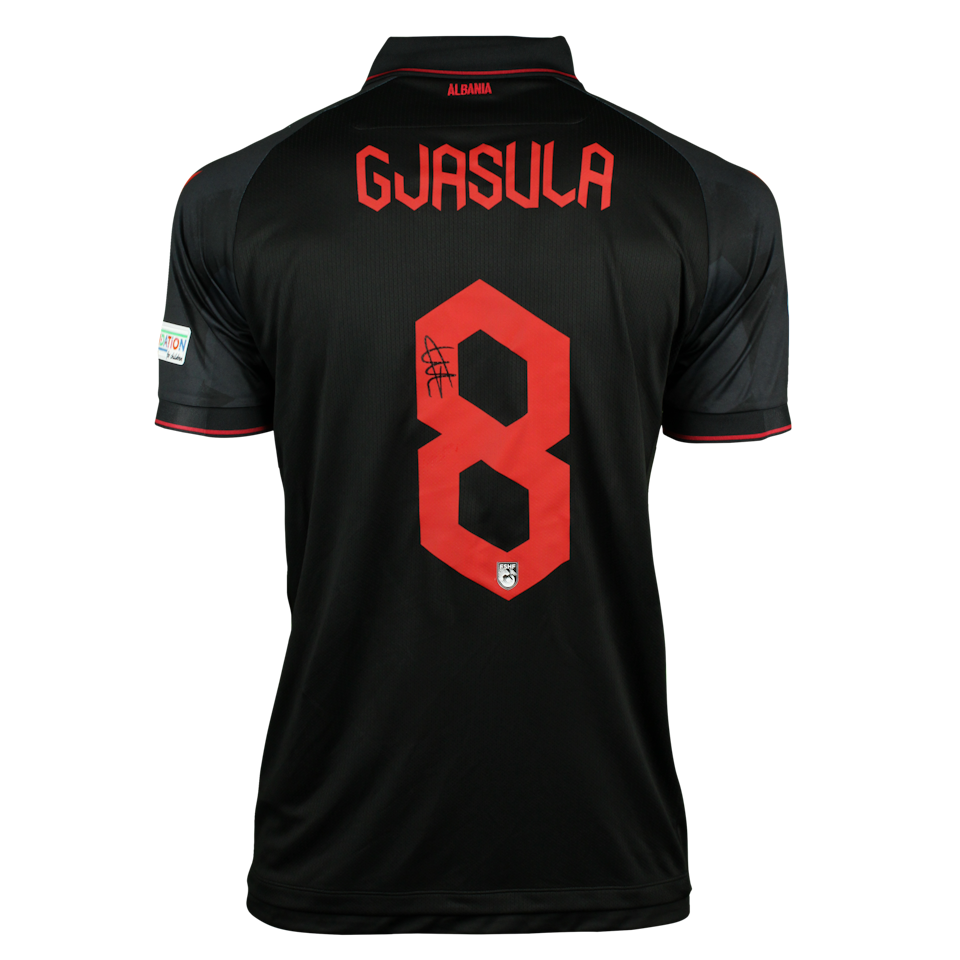 Klaus Gjasula Albania shirt