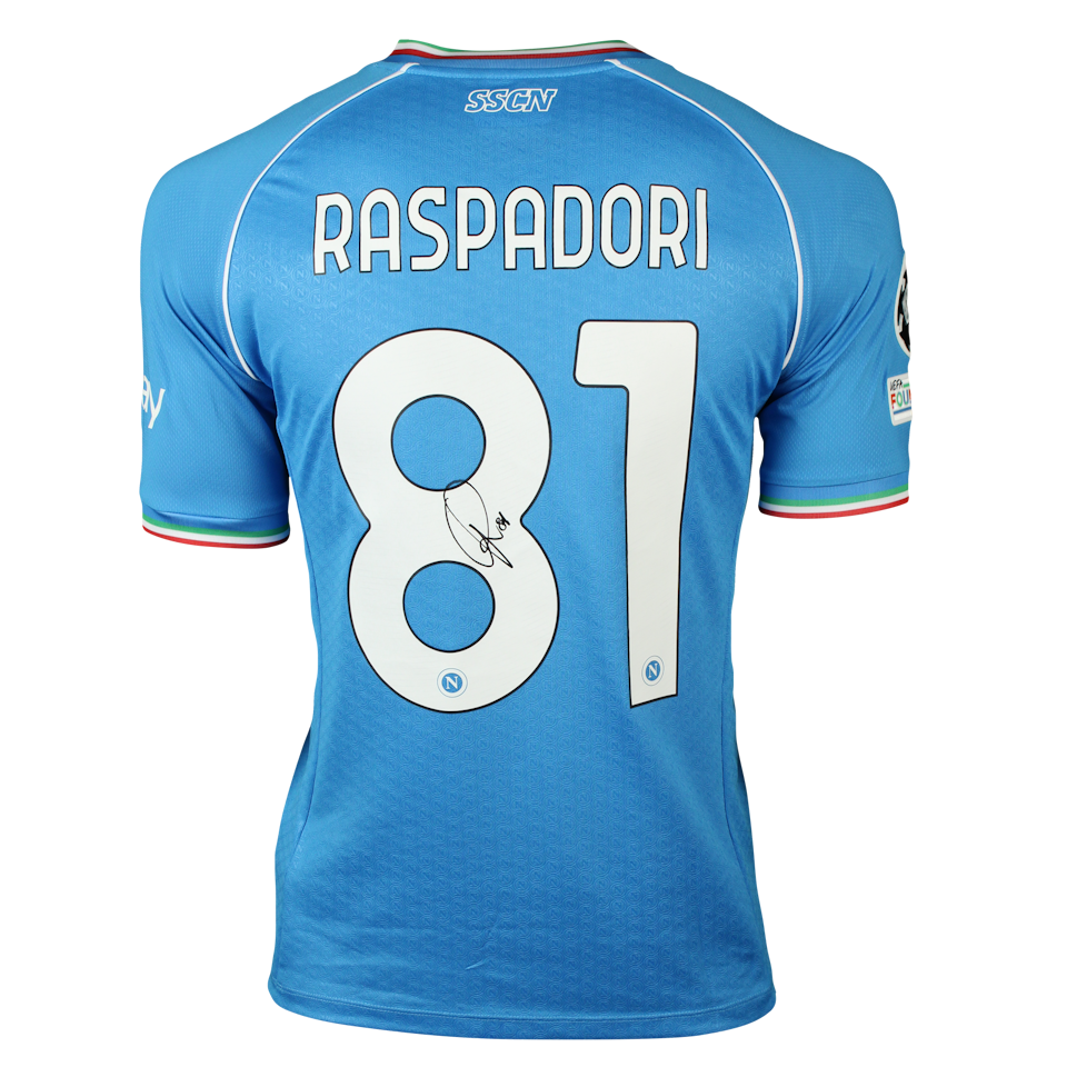 Giacomo Raspadori Napoli camisa.