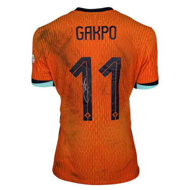 Match-worn and signed national team shirts