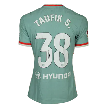 Taufik Seidu Zanzi Atlético de Madrid camisa.