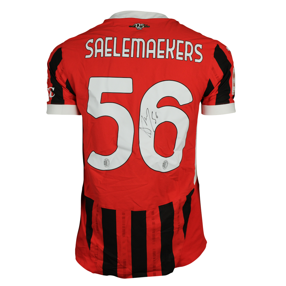 ACMilan Saelemaekers 56 レプリカユニフォーム Alexis Saelemaekers | AC Milan - Monza | MatchWornShirt