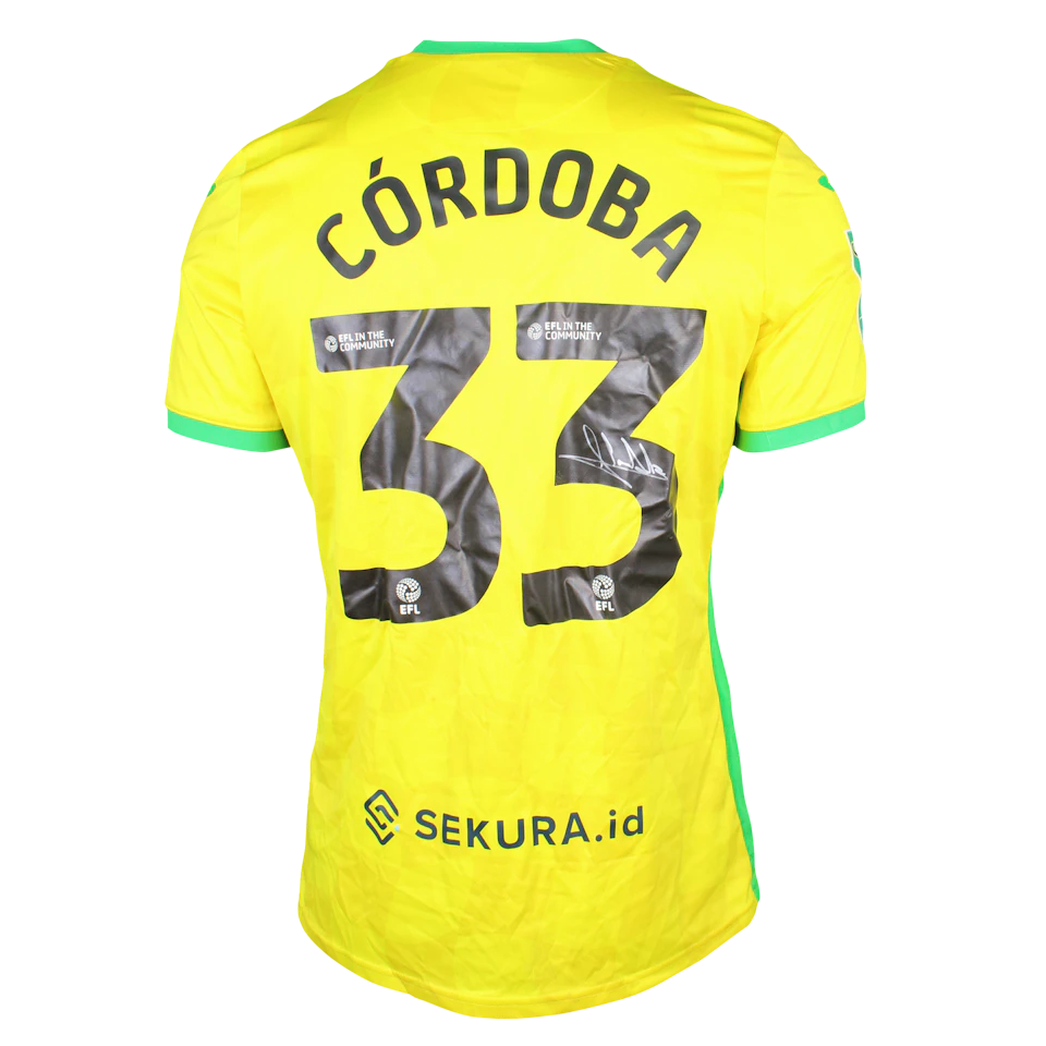 Maillot de José Angel Cordoba Chambers (Norwich City)
