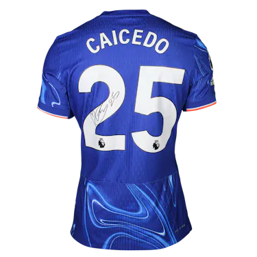 Moisés Caicedo Chelsea camisa.