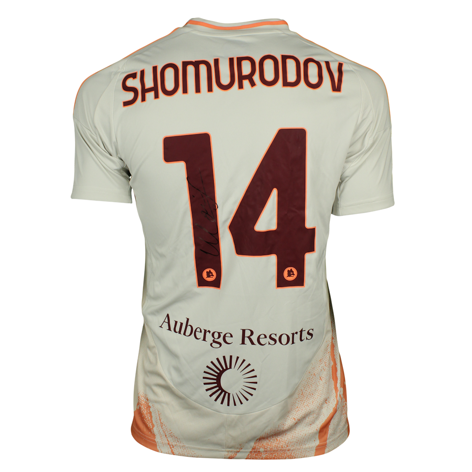 Eldor Shomurodov AS Roma shirt