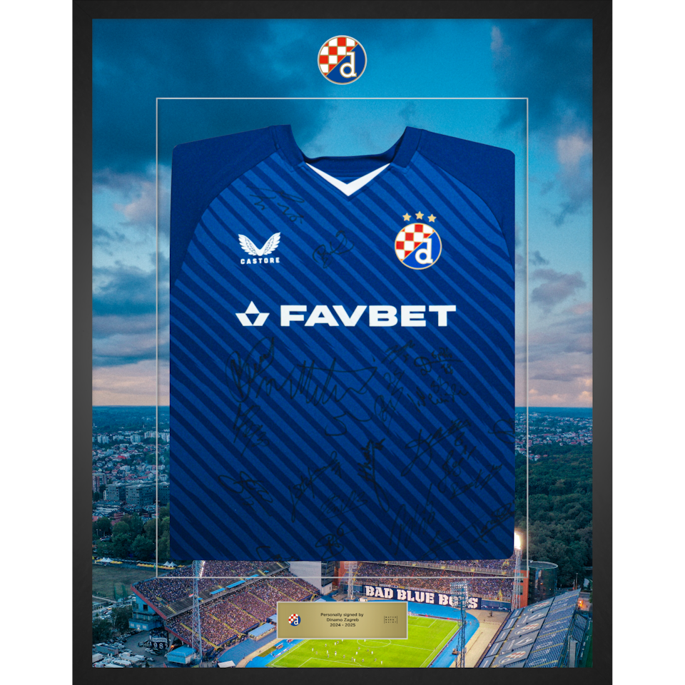 Limited Edition Framed Squad Signed Shirt | Dinamo Zagreb 