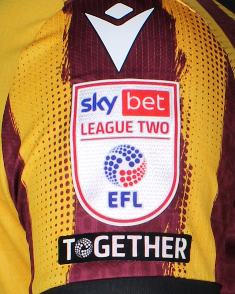 Brad Halliday Bradford City shirt