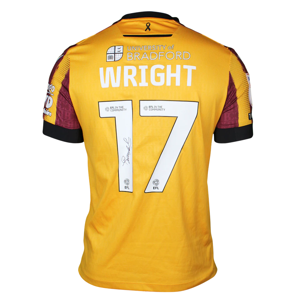 Tyreik Wright Bradford City jersey