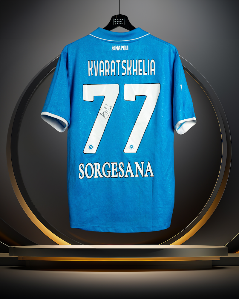 Khvicha Kvaratskhelia | SSC Napoli | Napoli - Como | MatchWornShirt