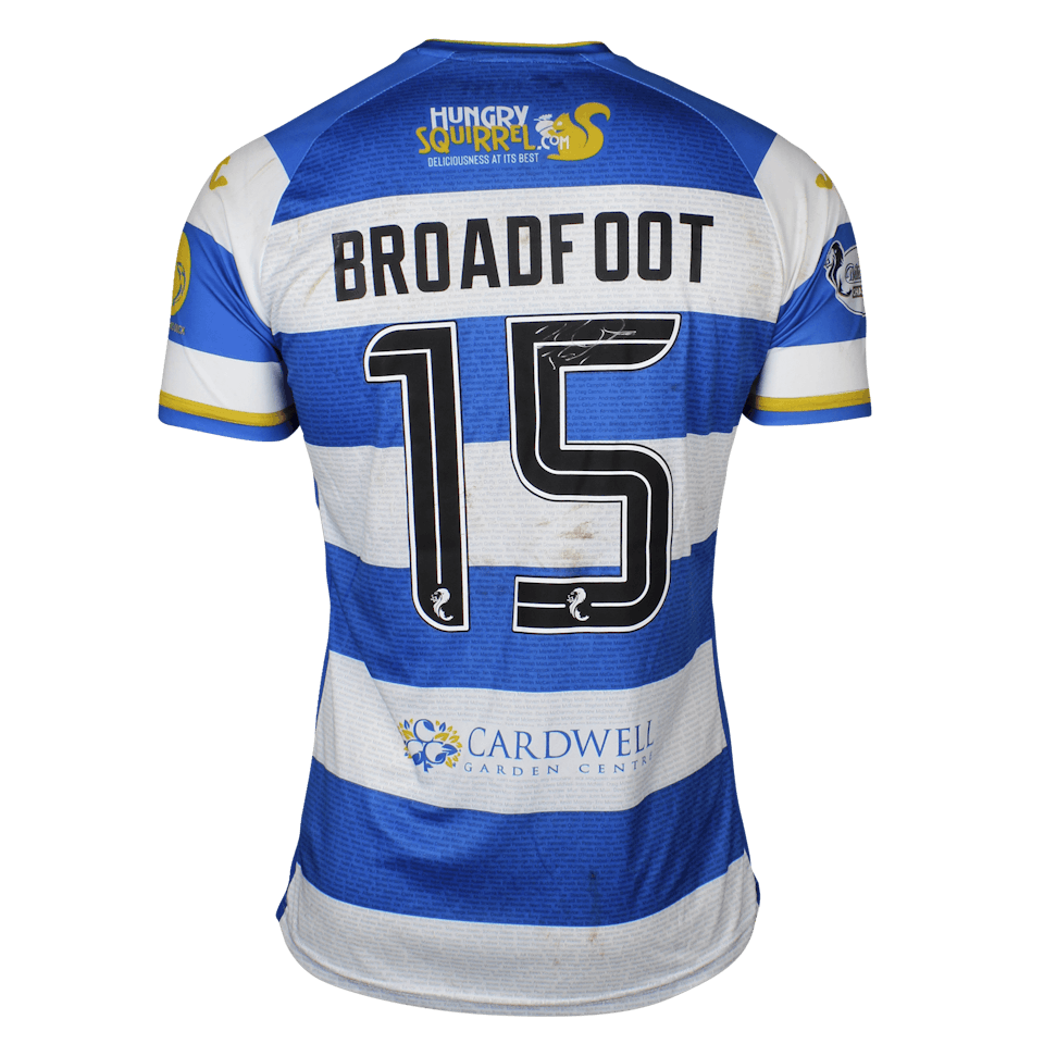 Kirk Broadfoot Greenock Morton jersey