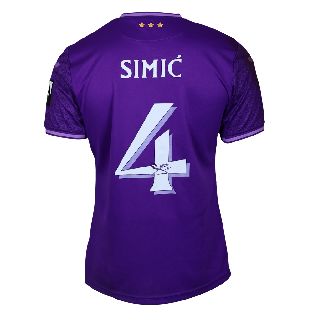 RSC Anderlecht Joma シャツ Simic 4 サイン入り Jan-Carlo Simic | RSC Anderlecht - Standard de Liège | MatchWornShirt