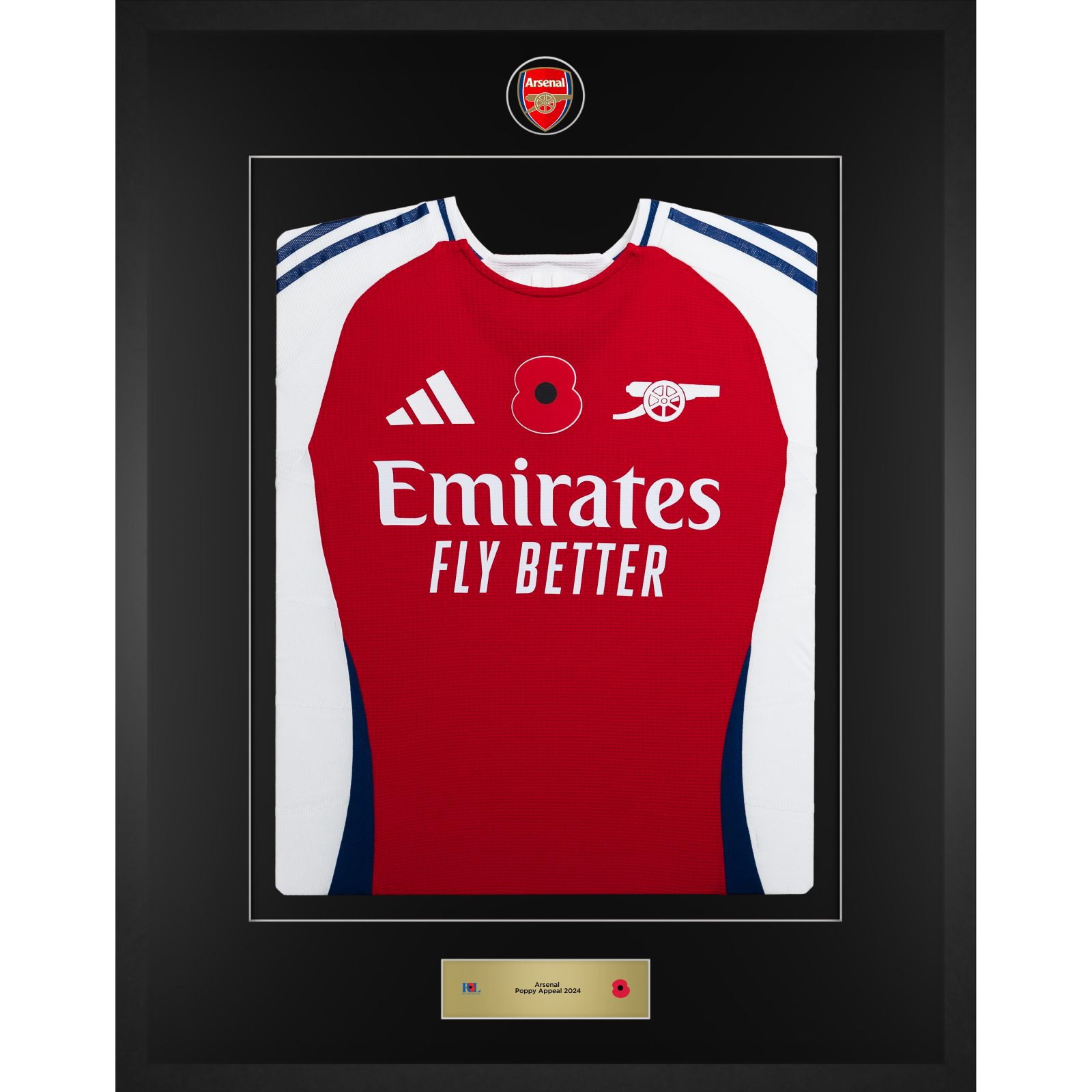 Limited Edition Poppy Frame | Arsenal - Home | MatchWornShirt, image size:1600x1600