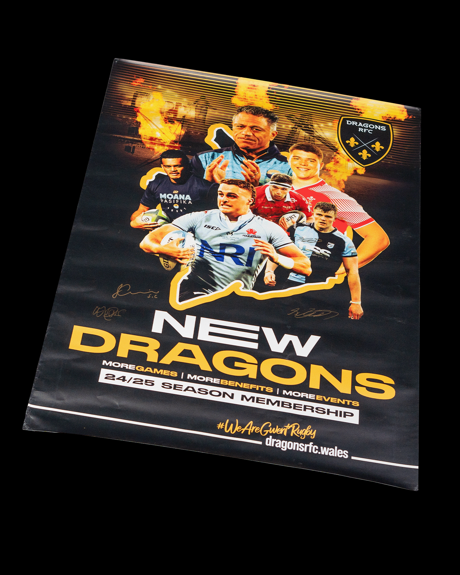 A0 Signed Season Membership poster MatchWornShirt