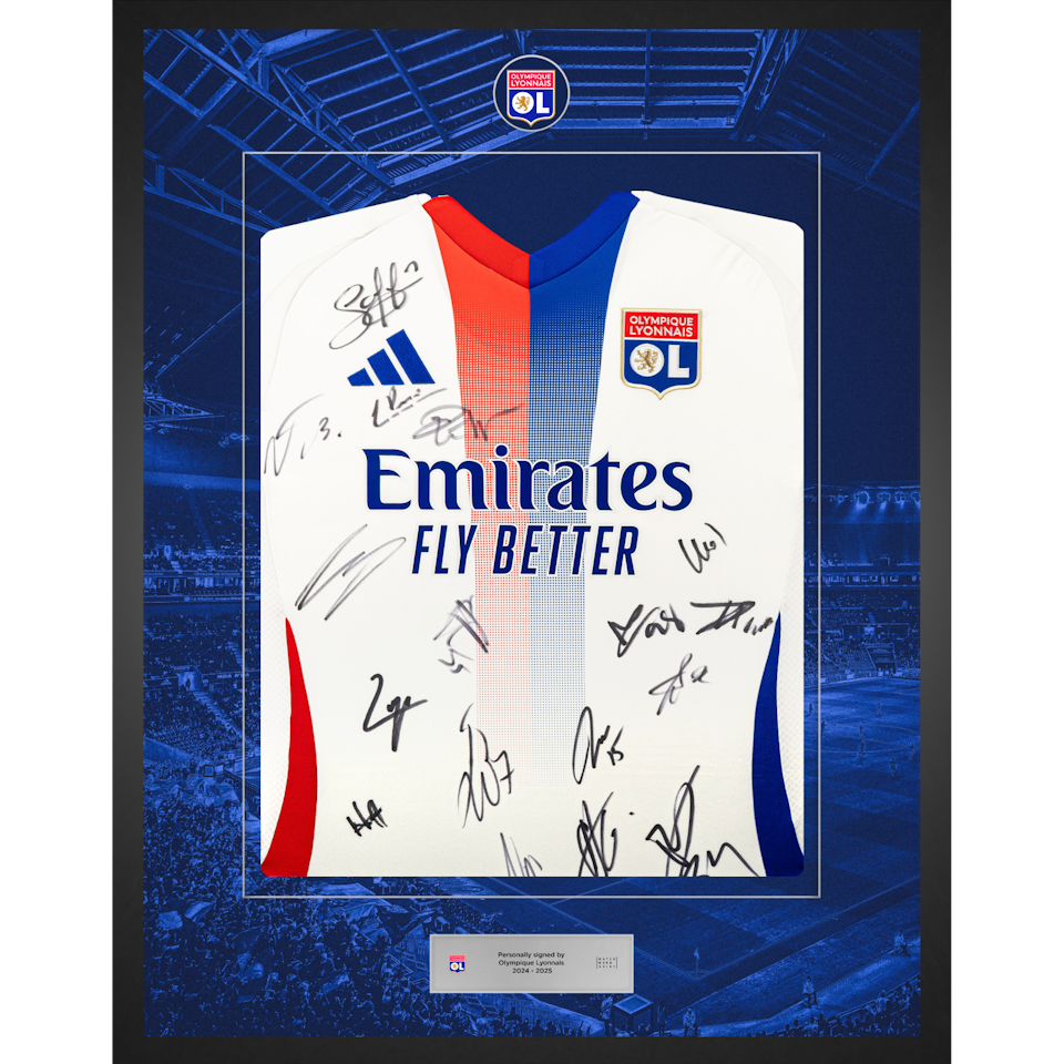 Limited Edition Framed Squad Signed Shirt | Lyon 