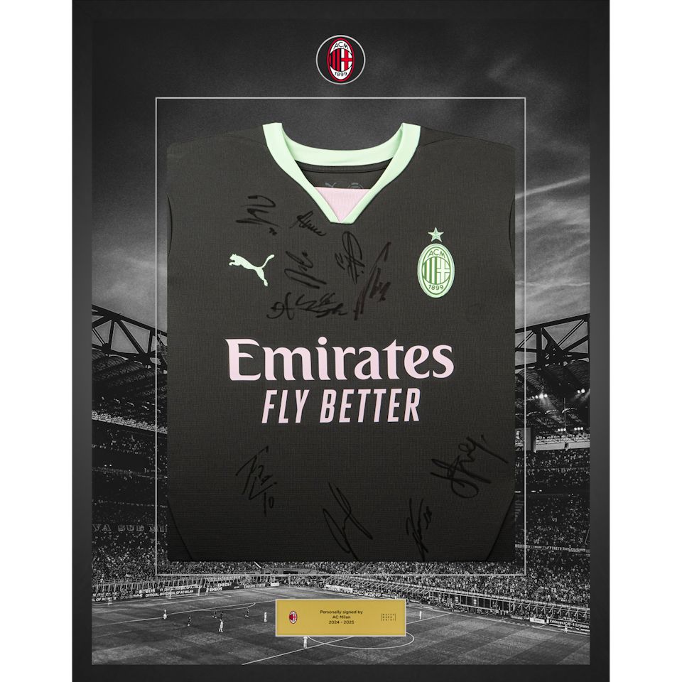 Limited Edition Framed Squad Signed Shirt | AC Milan 