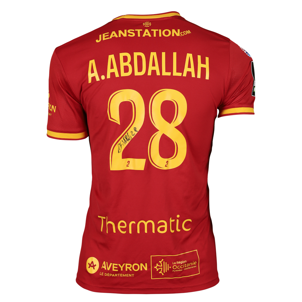 Abdel Hakim Abdallah Rodez Aveyron Football shirt