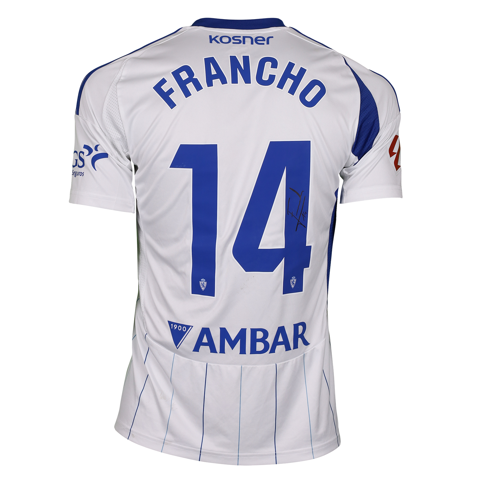 Real Zaragoza, S.A.D./レアルサラゴサ99/01 2ndユニ Official Real Zaragoza Soccer Game-Worn Jerseys Auctions