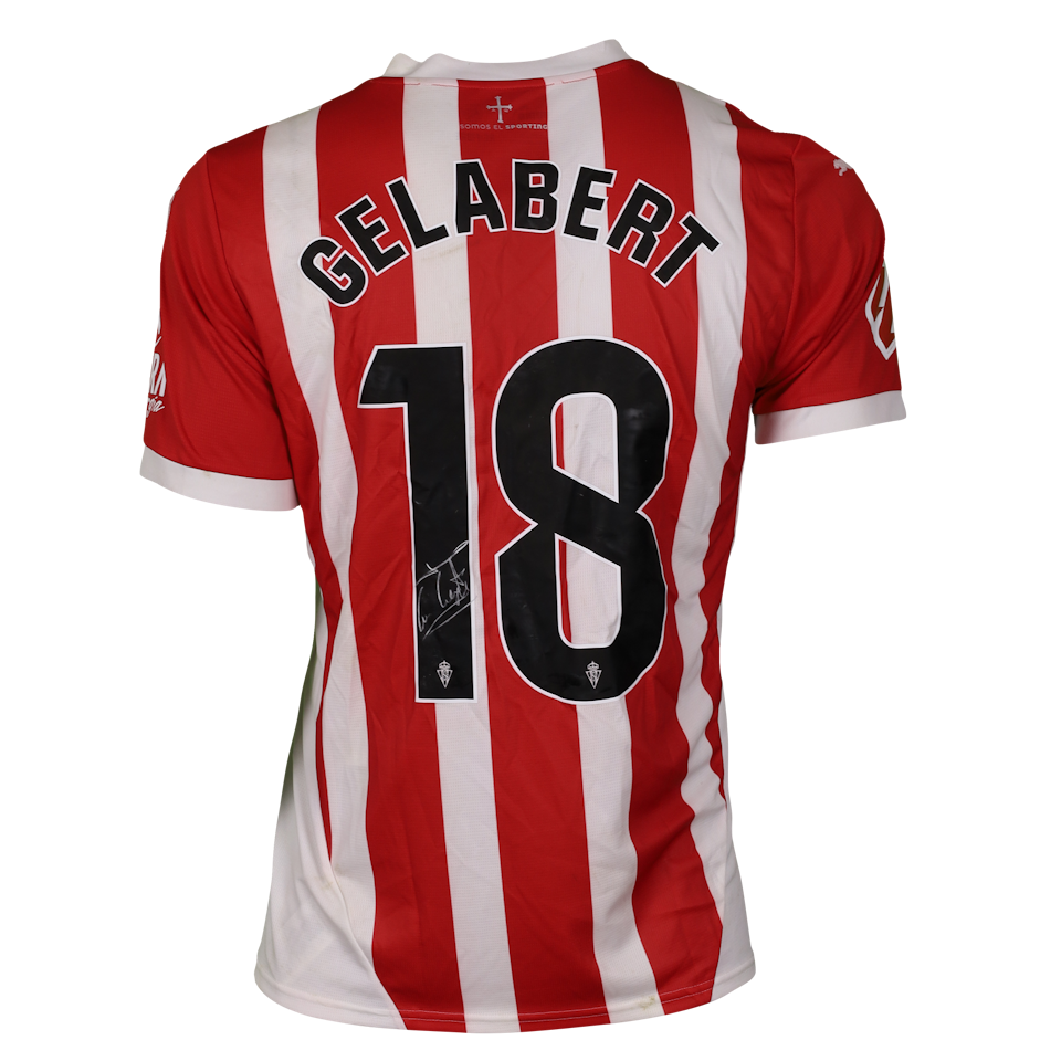 César Gelabert Pina Sporting Gijón shirt