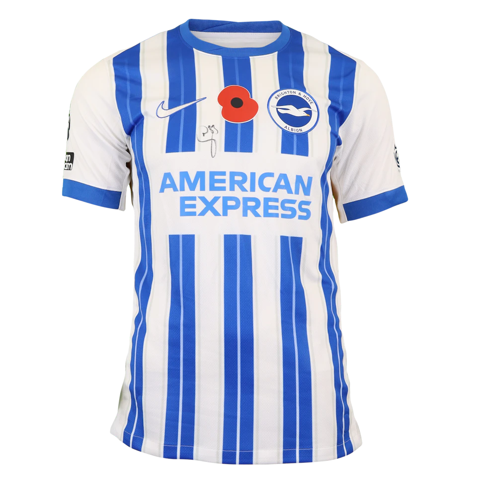 来自Brighton & Hove Albion的Matthew O'Riley球衣