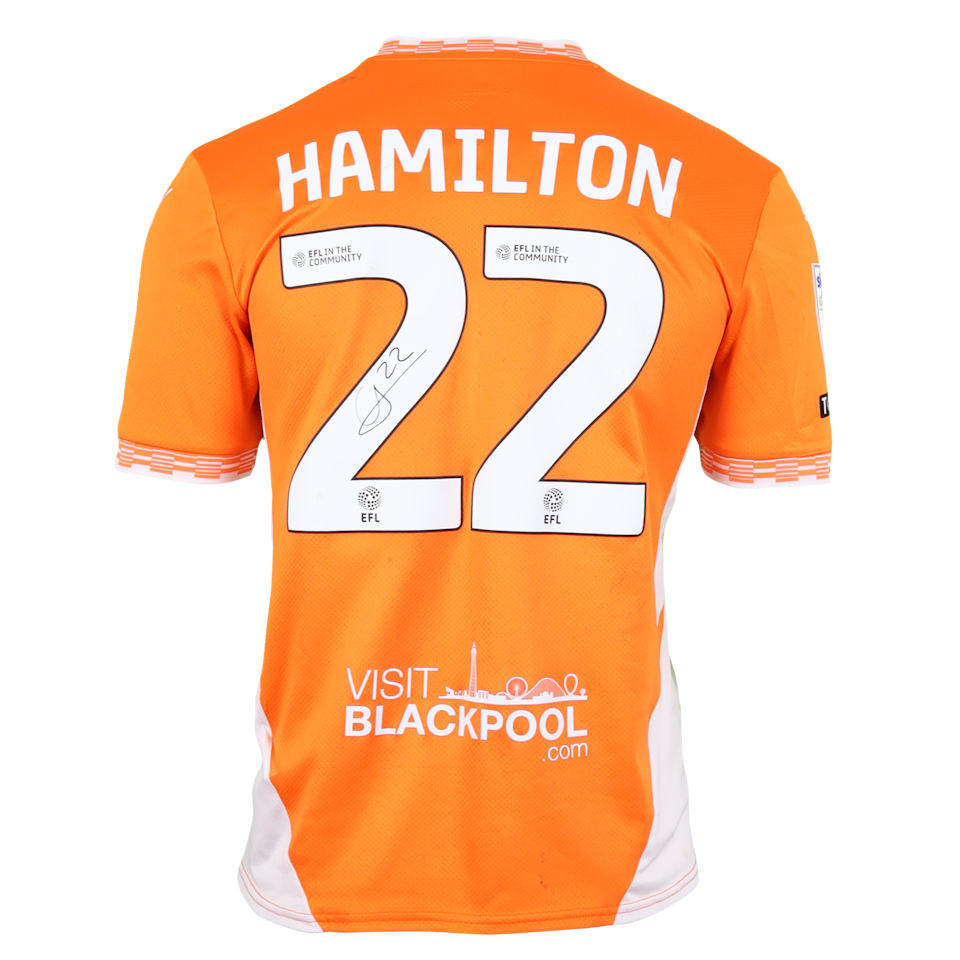 CJ Hamilton Blackpool shirt