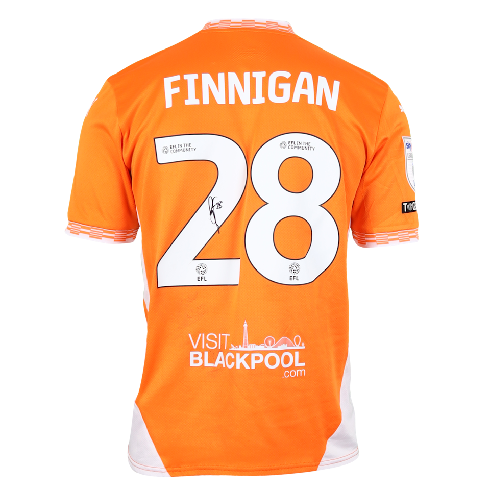 Ryan Finnigan Blackpool shirt