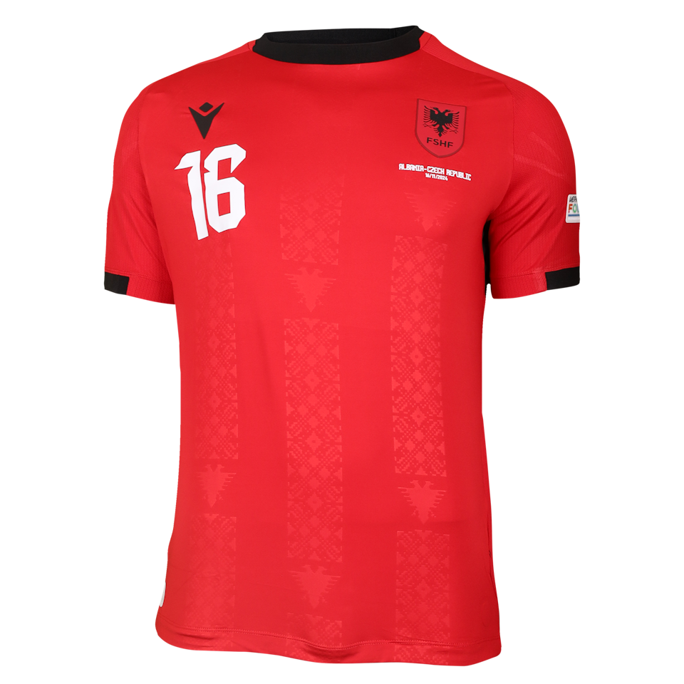 Andi Hadroj Albania shirt