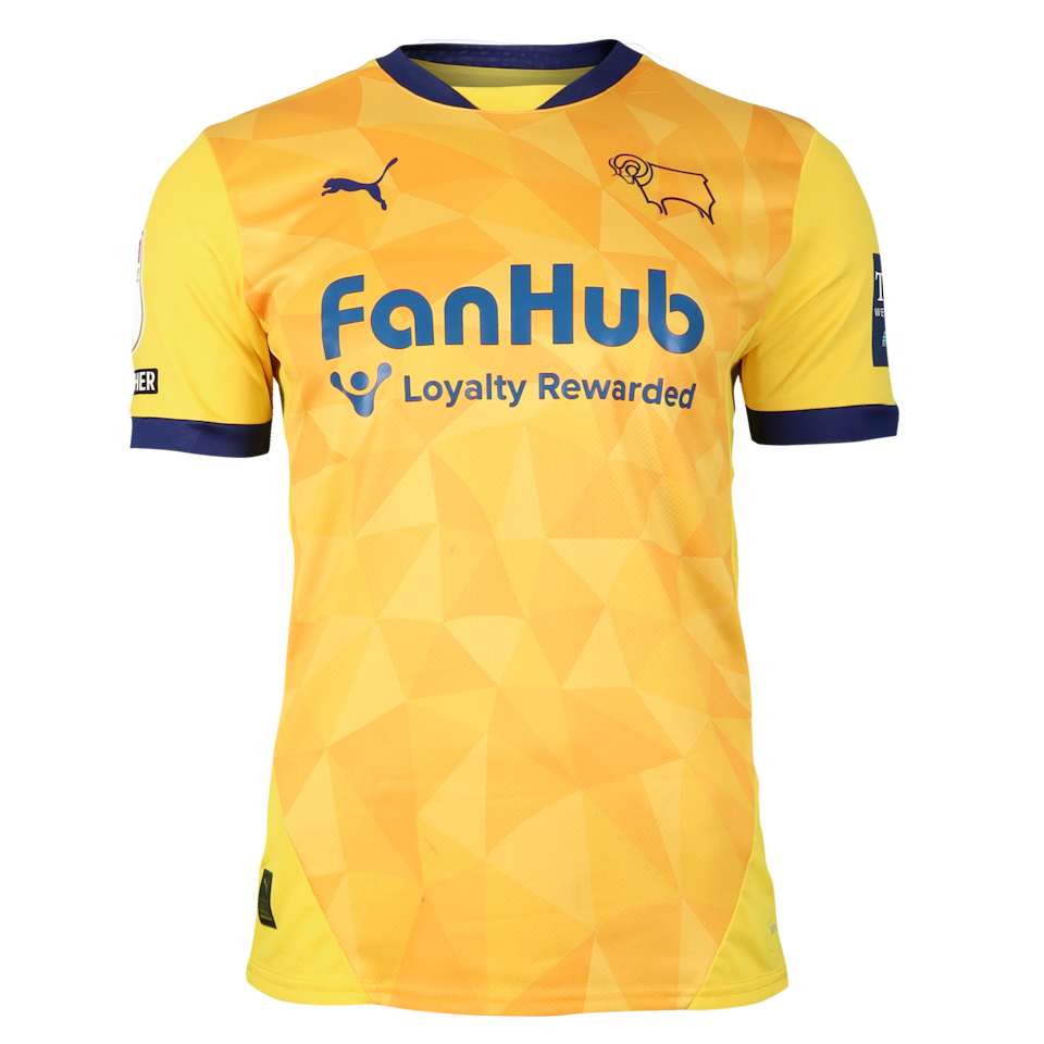 Jerry Yates Preston North End Derby County MatchWornShirt