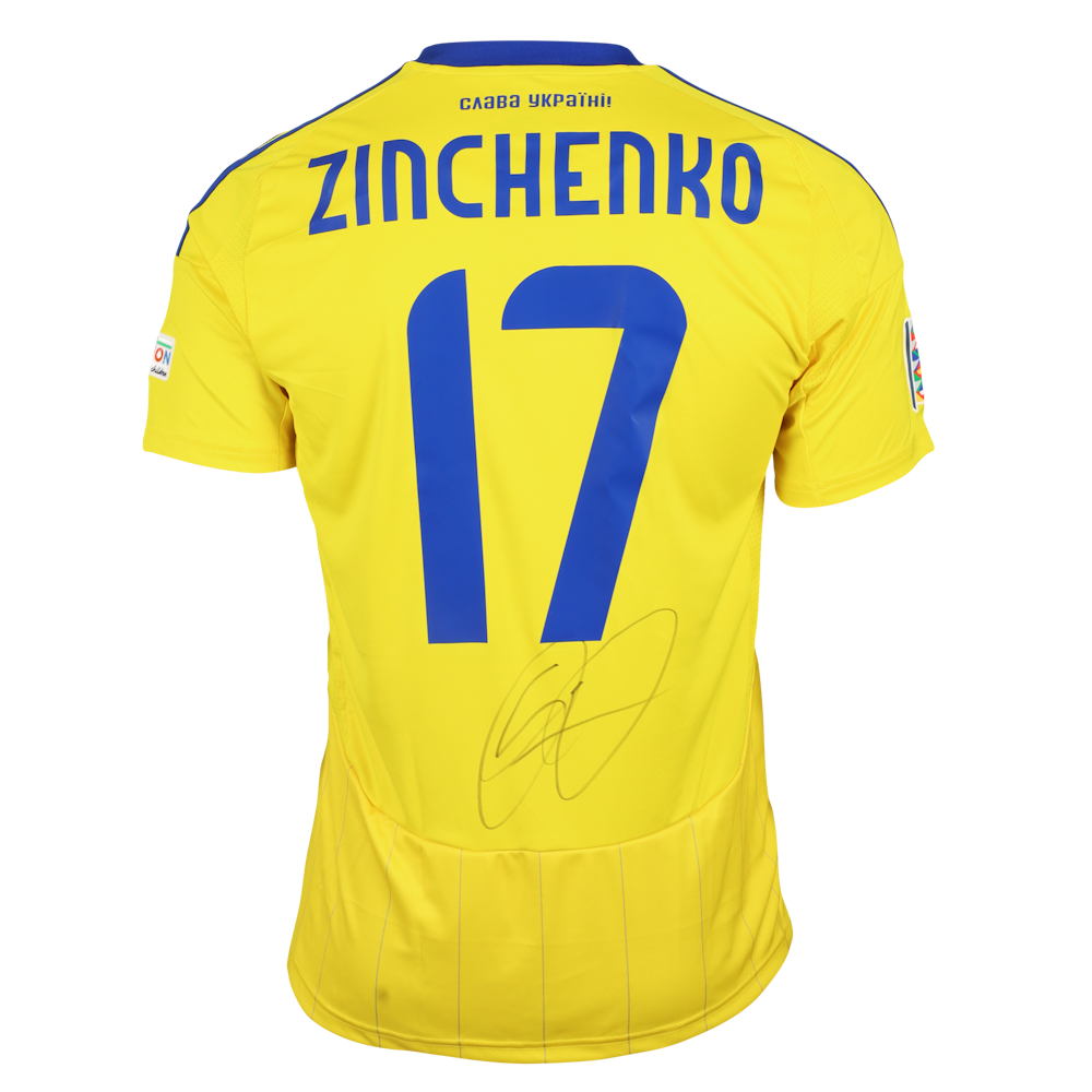 Oleksandr Zinchenko | Albania - Ukraine | MatchWornShirt
