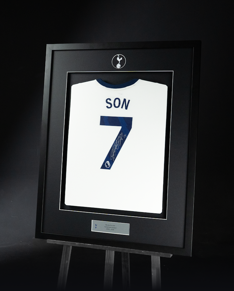 Heung-Min Son Signed Framed Home Shirt 2024/25 Classic