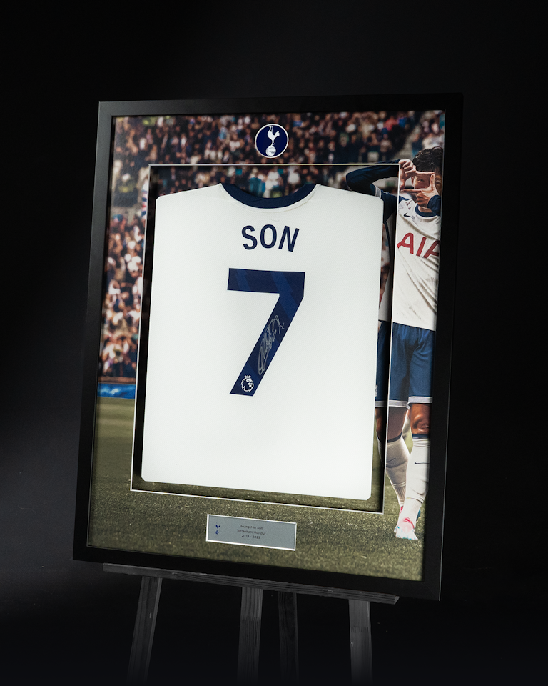 Heung-Min Son Signed Framed Home Shirt 2024/25 Premium