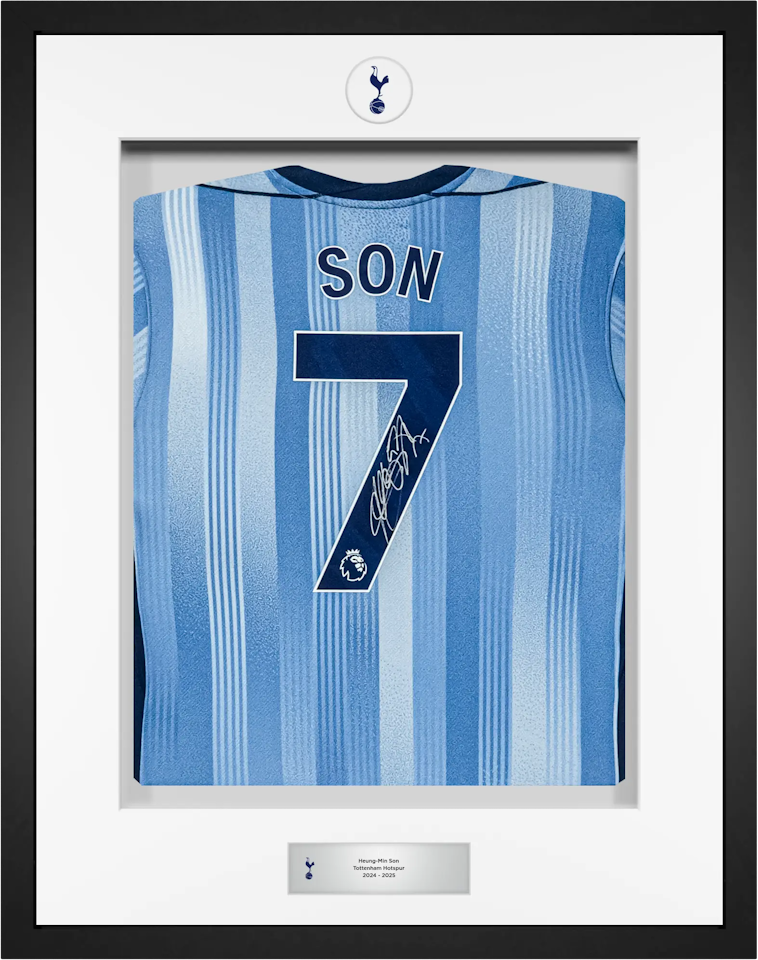 Heung-Min Son Signed Framed Away Shirt 2024/25 Classic