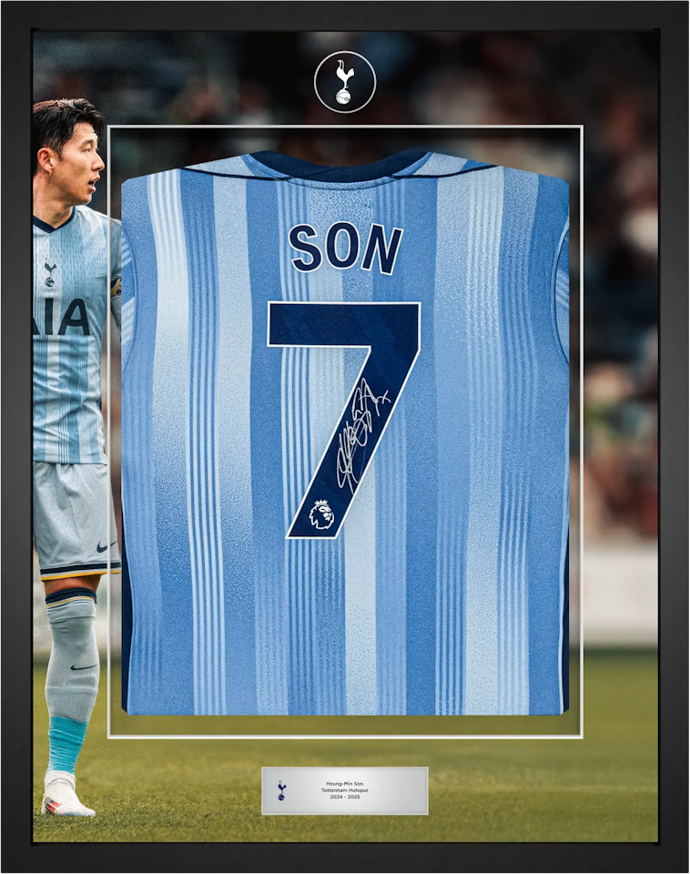 Heung-Min Son Signed Framed Away Shirt 2024/25 Premium