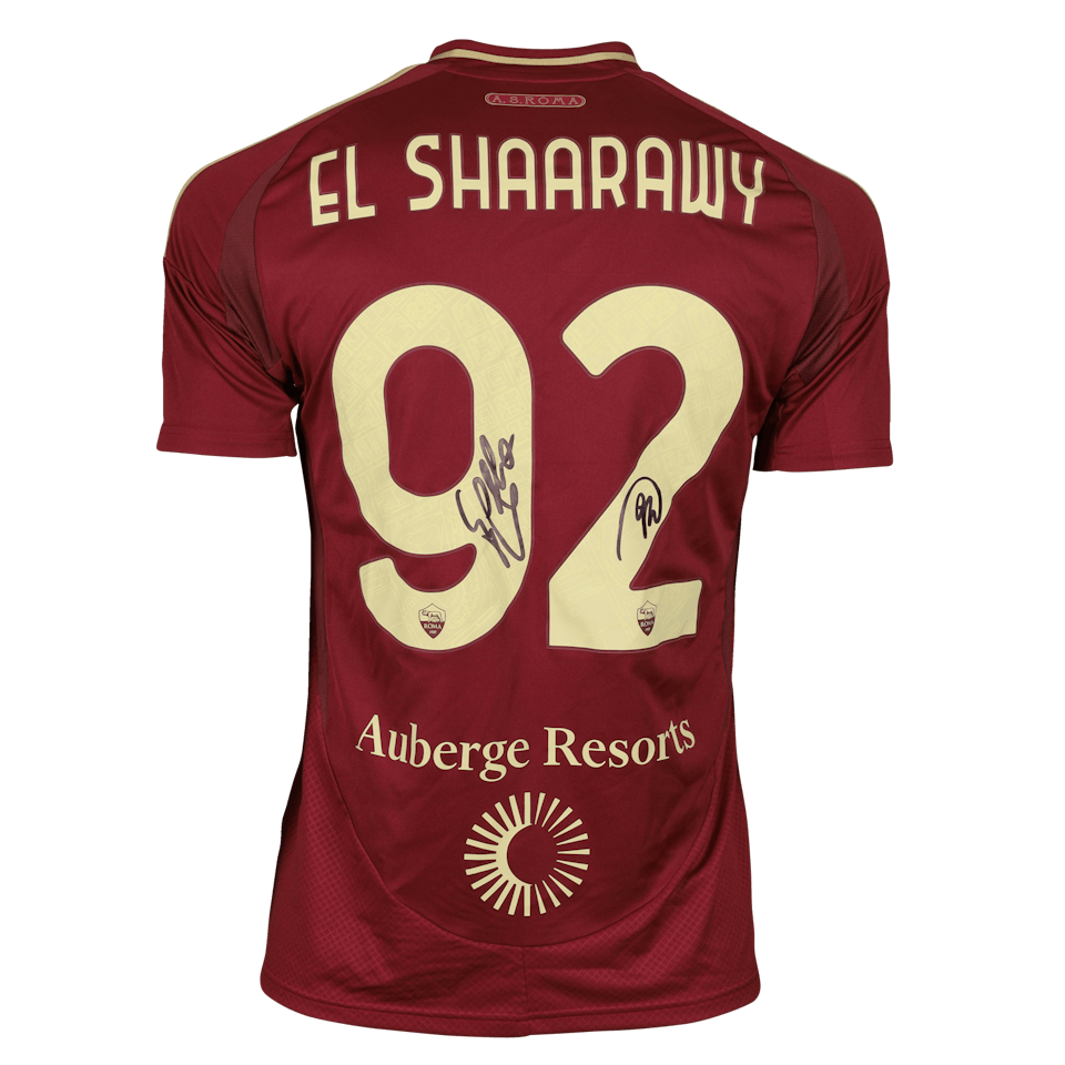 今話題のアイテムを EL SHAARAWY 実使用サイン入りシャツ 92 ASローマ ウェア