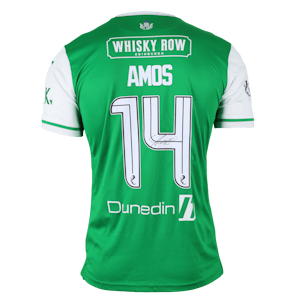 Luke Amos Hibernian jersey