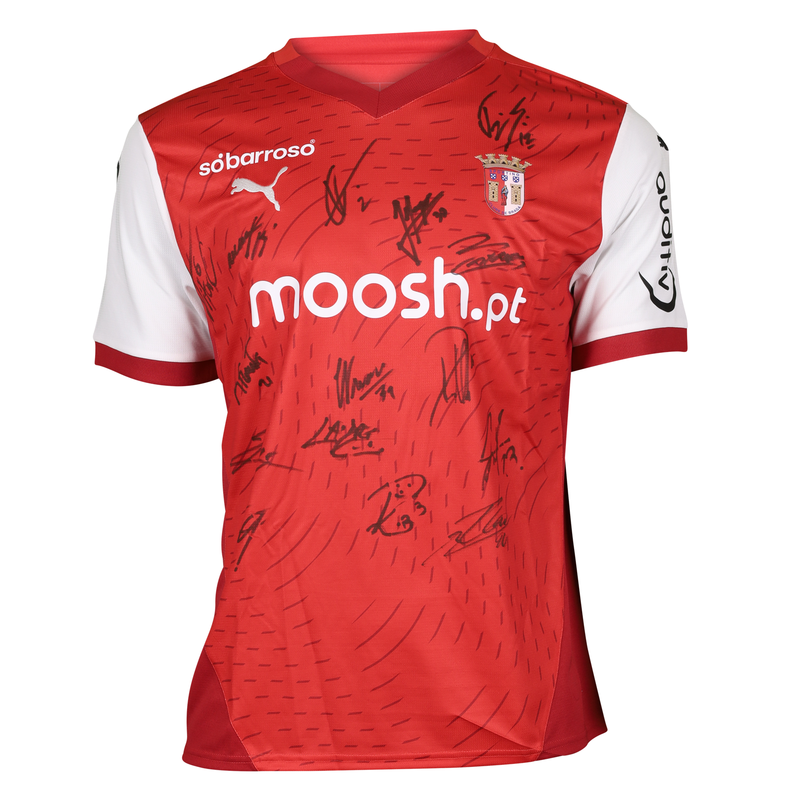 SC Braga - Squad Signed Shirt - 2024/2025 - Home - 4